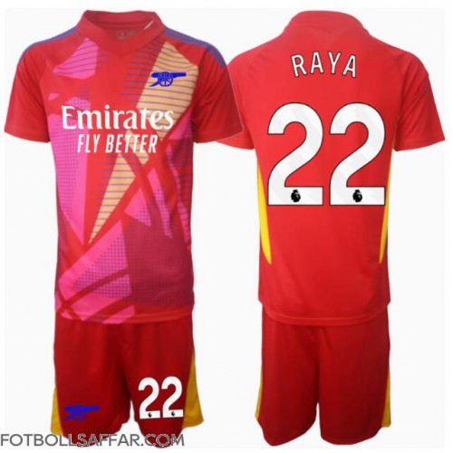 Arsenal David Raya #22 Målvakt Bortadräkt Barn 2024-25 Kortärmad (+ Korta byxor)